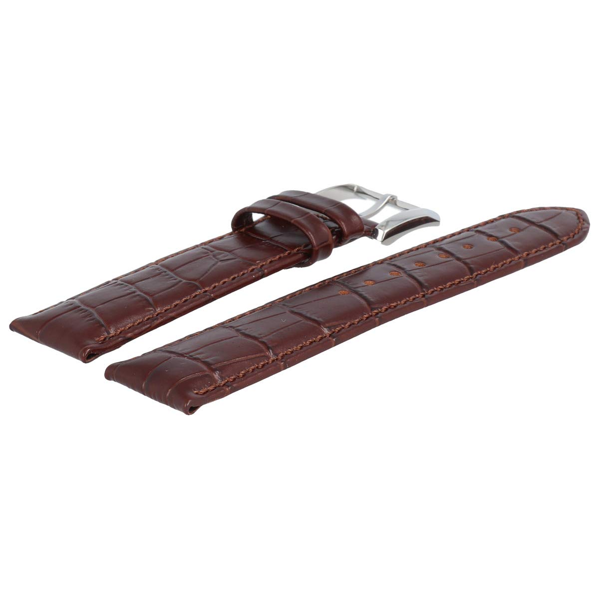 Hugo Boss - Bracelet de montre 659302267 - 22 mm - En cuir - Marron - Crocodile