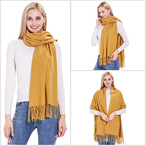 vimate Cashmere Wool Shawl Scarf,Winter Thick Super Soft Pashminas Shawl Wrap Stole4