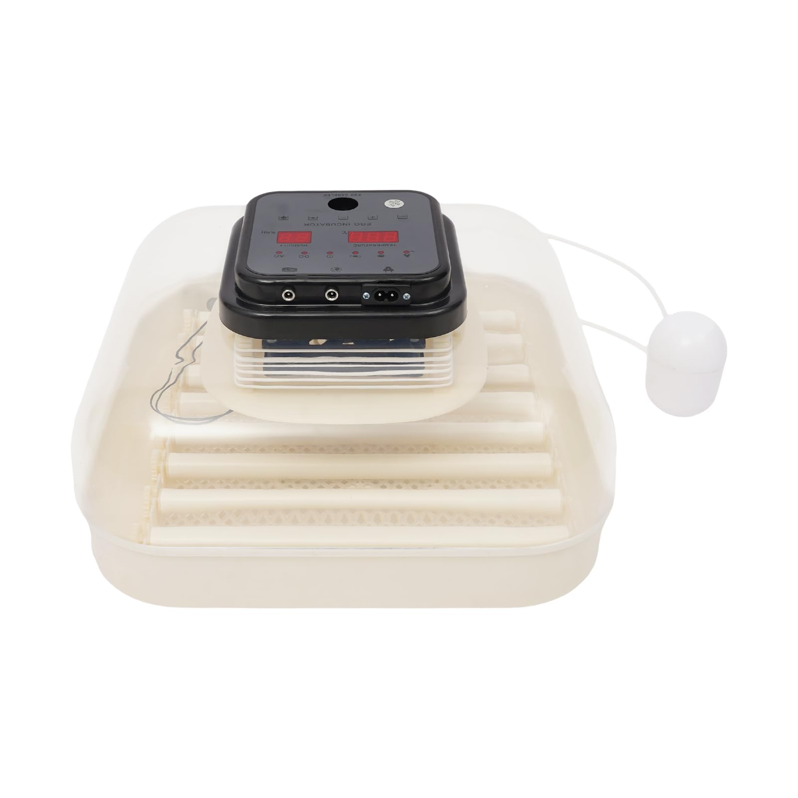 Incubatrice completamente automatica, polli incubatori con temperatura regolabile 0-40 °C e 50-90% di umidità 90 minuti e controllo delle uova a LED, incubatrice per uova di pollo e pappagalli (per 35