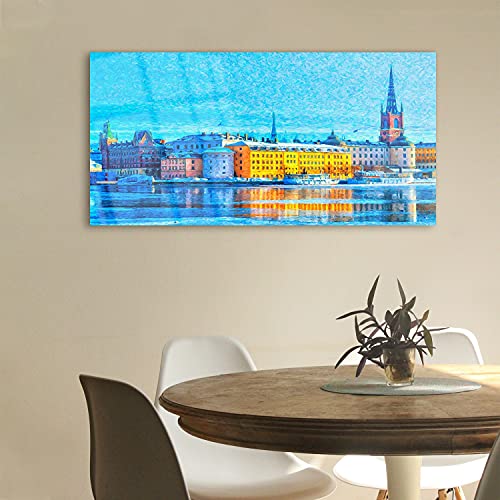 Image acrylique Stockholm 100x50cm pour habiller un grand mur vide
