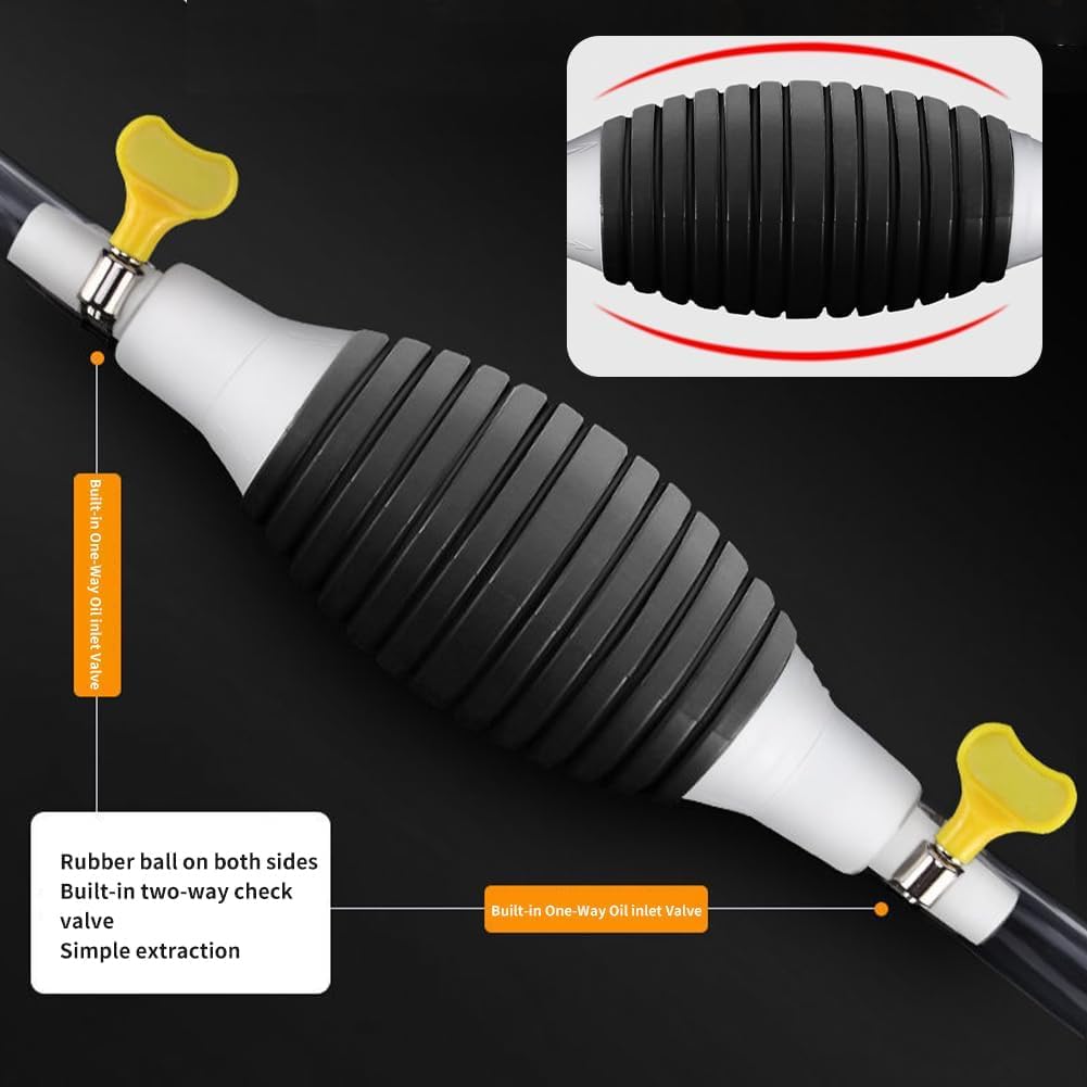 Pompe à Siphon Manuelle HRANG - Transfert De Liquide Jusqu'à 6.5L