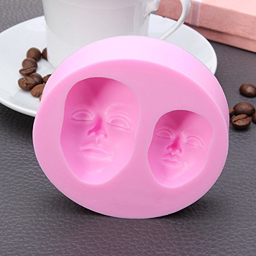 Miniatura 4 de Cara Humano Silicona Fondant Molde Chocolate Arcilla Polímero Molde