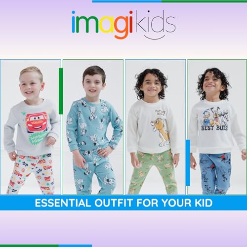 Image of Disney Boys' Loungewear Waffle Knit Sweatshirt and Pants Set for Baby & Kids