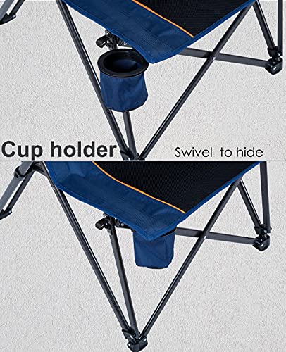 Iclimb 2 Heavy Duty Hard Arm Folding Chair And 1 Folding Square Table Bundle For Two Person Camping Glamping Backyard Lawn Garden Indoor Outdoor #TOP7