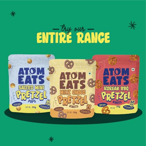Image of Atom Eats | Mexican Chilli Pretzels 30g | Spicy Mini Pretzel Knots with Garlic, Onion & Red Chilli | 100% Baked | Gourmet Snack for Parties, Beer Nights, Travel & More | Crunchy, Bold & Preservative-Free