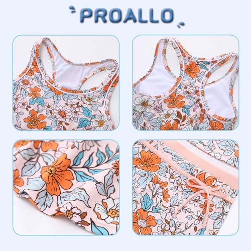Image of Little Girls' Summer Swimwear Two Piece Boyshort Tankini Kids Swimsuit