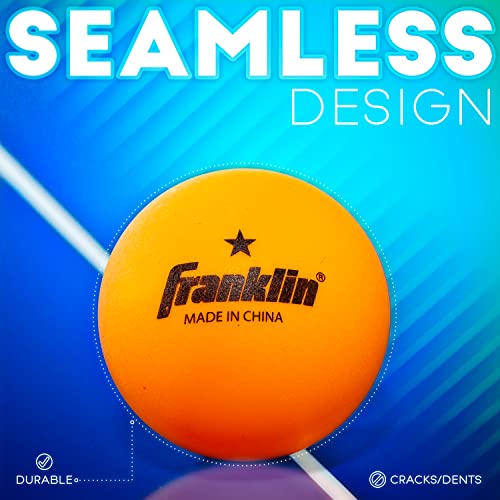 Image of Franklin Sports Ping Pong Balls - Official Size + Weight Orange 40mm Table Tennis Balls - One Star Professional Quality - Durable High Performance - Orange - 6 Pack