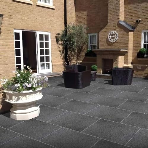 Ash Black Granite 600x900 Paving Slabs (100X100X20mm - Sample Slab)