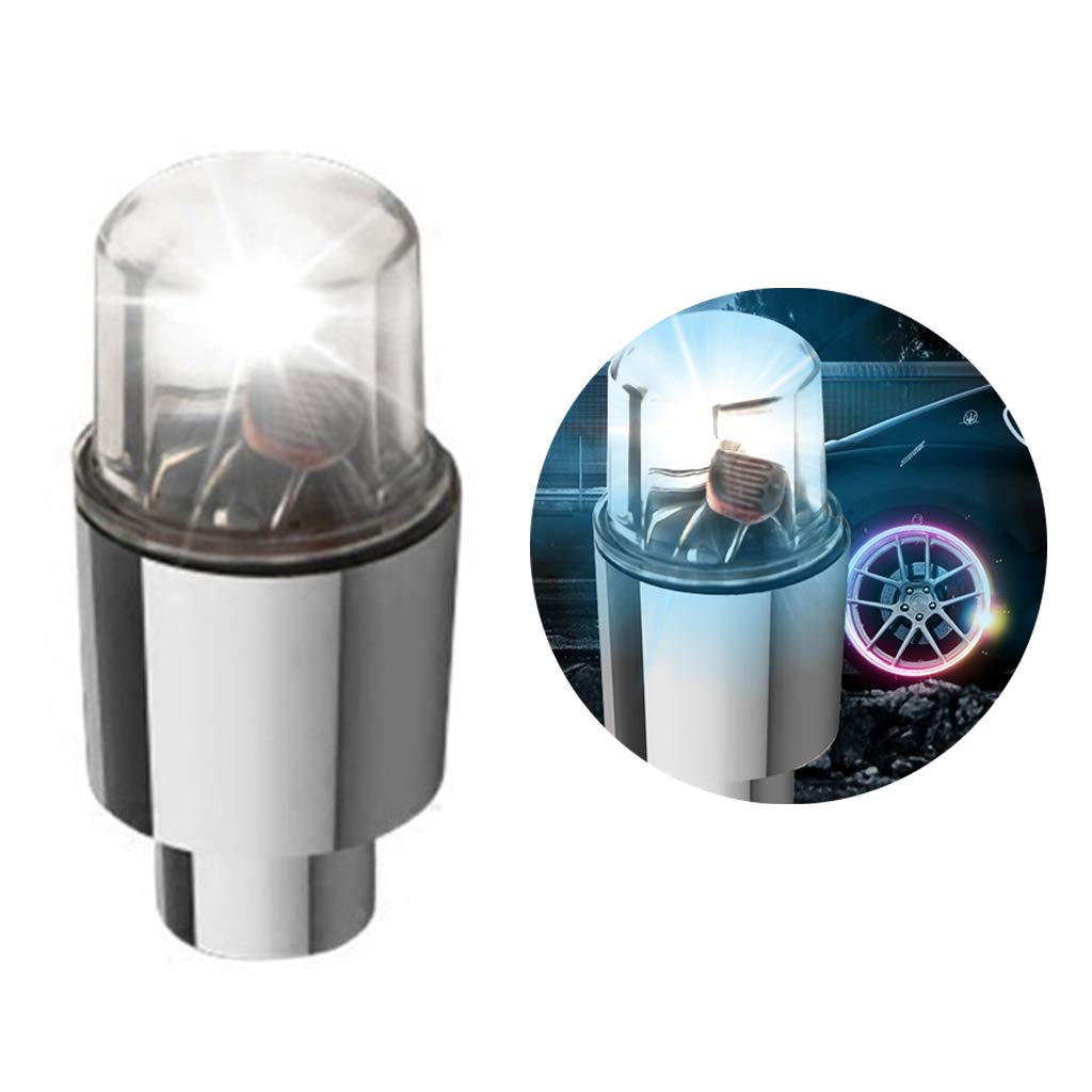 Par Tapones Valvula Pivotes Con Luz Llanta Auto Bici Moto - Foto 10