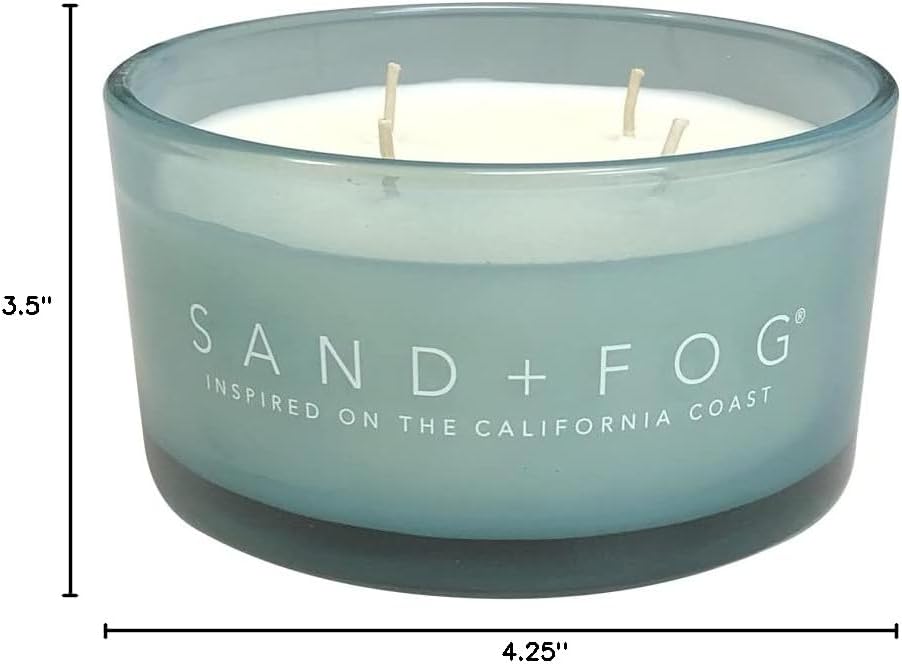 Sand + Fog Scented Candle- California Beach House -Additional Scents and Sizes–100% Cotton Lead-Free Wick-Luxury Air Freshening Jar Candles-Perfect Home Décor for Cocktail Table– 23oz - Image 10