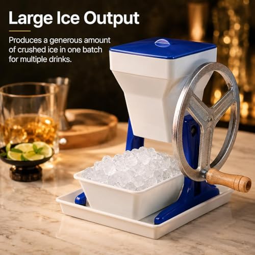 Trituradora de hielo manual y picadora compacta con base estable 5