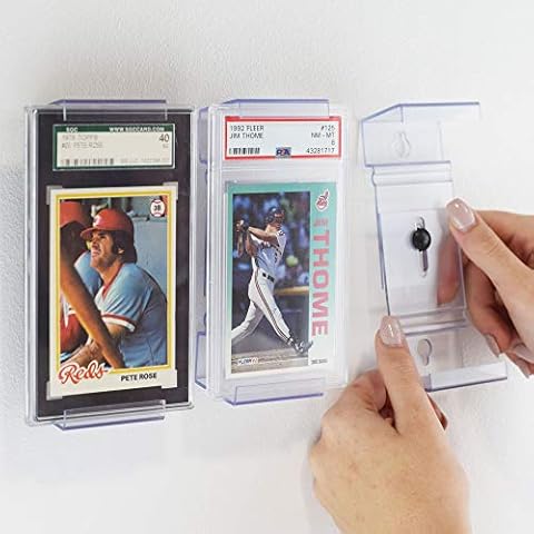 CollectorMount Card Mount for Graded PSA Trading and Sports Cards, Stand and Wall Mount Display for Collectible Cards (4 Mounts) Cover