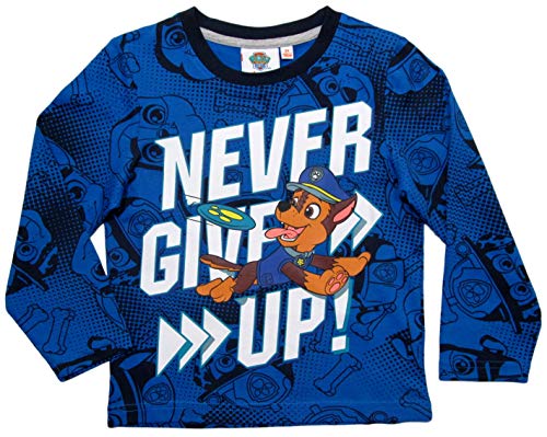 Preisvergleich Produktbild PAW PATROL - Helfer auf Vier Pfoten Langarmshirt Jungen (Marine; Chase, 128)