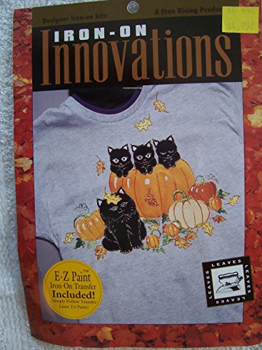 Black Cats and Pumpkins Iron-On Applique Kit