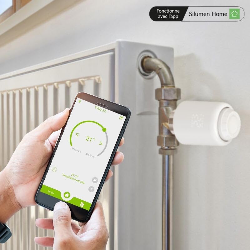 Tête Thermostatique Connectée ZigBee Universelle (Lot de 4)