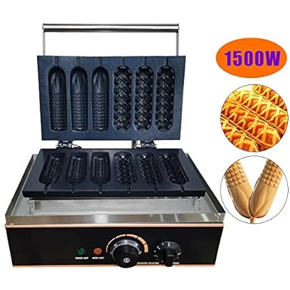 1500W Kommerzielles Waffeleisen|Anti-Haftbeschichtung Waffeleisen Waffelgeschäft HotDog Maschine für Hot Dog Elektromaschine knusprig – Bild 5