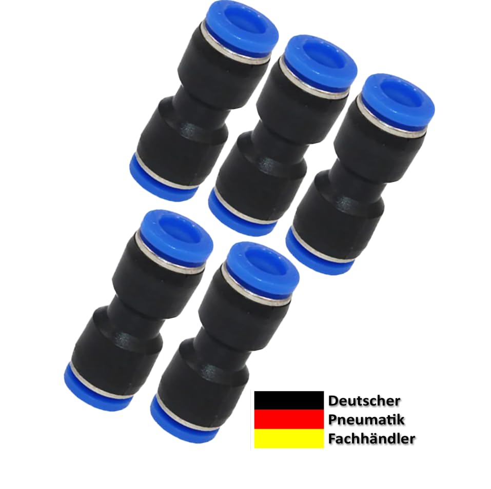 Pneumatic Hose Connector IQS 4 to 16 mm (2, Straight Connector - Diameter 14 mm), Black/Blue, Verbinder gerade - diameter 14mm - Image 3