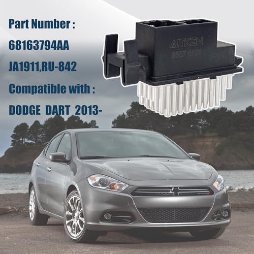 Image of AITKEN HVAC Blower Motor Resistor for 2013 Dodge Dart | Fits 2013 Dodge Dart; Replaces 68163794AA, RU-842