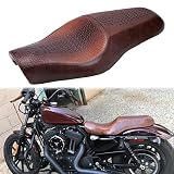 Black Motorcycle Driver Passenger Two Up Seat for Harley Sportster 883 1200 48 72