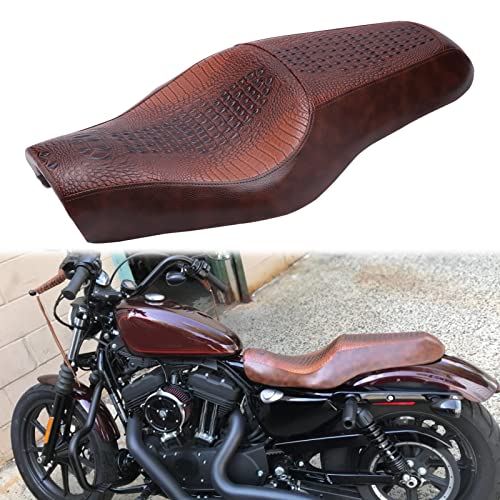 Black Motorcycle Driver Passenger Two Up Seat For Harley Sportster 883 1200 48 72 #TOP19