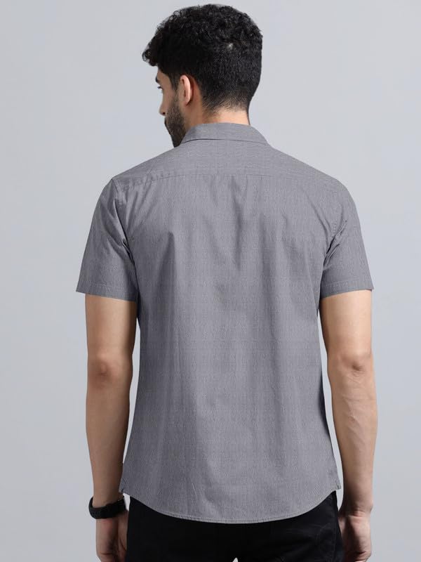 Image of BRUCEWANE Men's 100% Cotton Half Sleeve Shirt