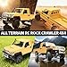 RZAPE RC Rock Crawler 1/12 RC Crawler Off Road RC Truck 4x4 with 2.4GHz Remote Control 280 Brushed Motor All Terrain Rremote Control Truck RTR Proportional Throttle Steering MN-82（Yellow）