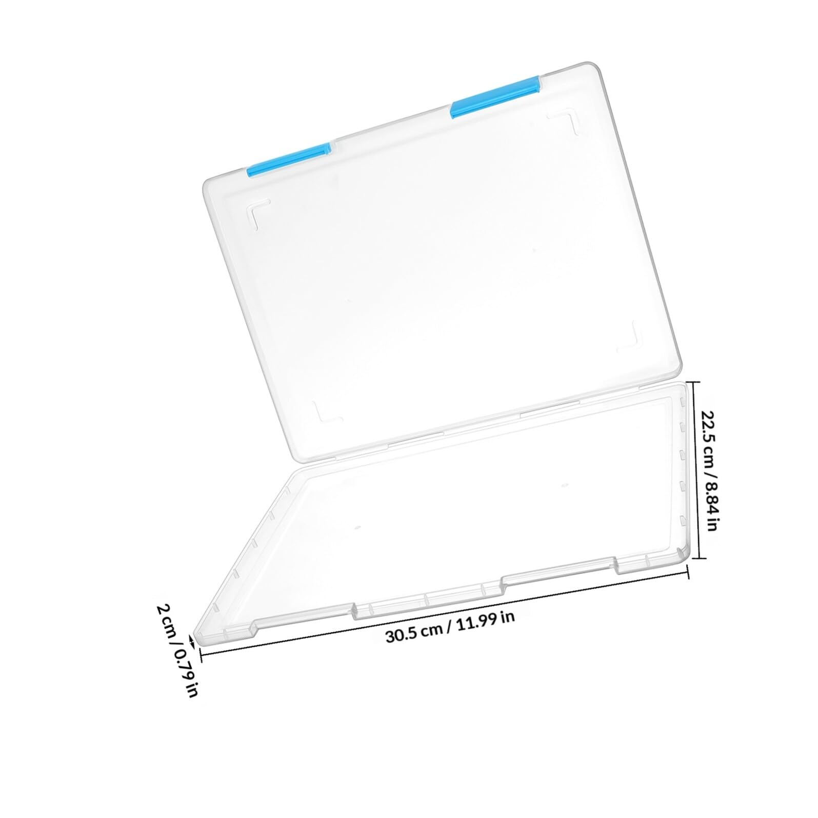 NOLITOY Transparente Kunststoffbox 4 Stück Dokumentenbox Stapelbar mit Deckel für Büro und Schulbedarf zur Aufbewahrung von Fotos und Unterlagen