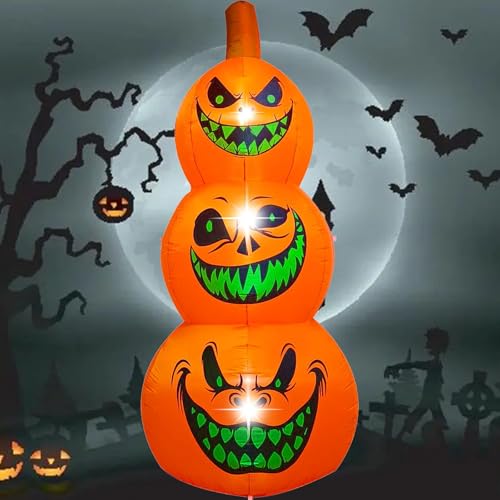Landwings INFLATABLE S Outdoor Decorations Pumpkin With Led Lights Blow Up Yard Decoration Light Up Pumpkins Stack For Holiday Garden Lawn Outdoor Decor thumb #4