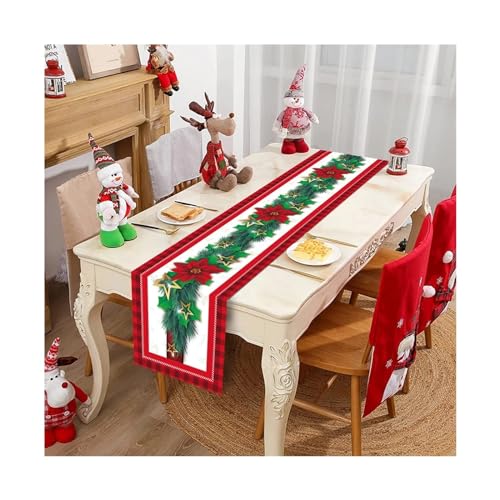 Chemin de table de Noël nappe de table basse et décoration salle à manger - 2