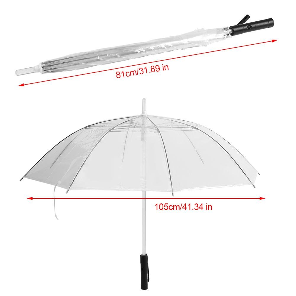 Ombrello illuminato a LED Ombrello Illumina l'Ombrello Led Lanterna Ombrello per Andare con Sicurezza Notte(Transparent)