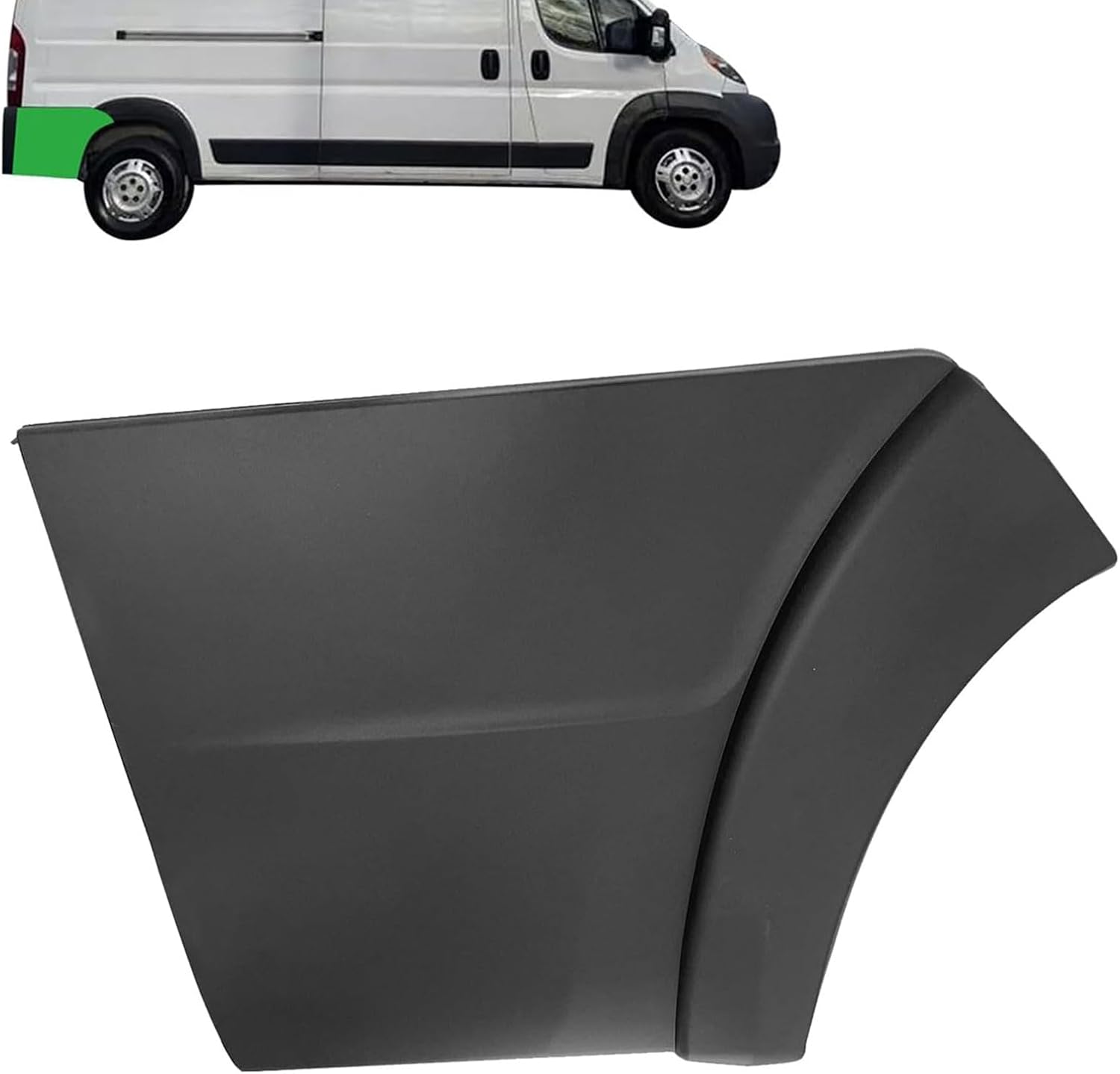 Rear Quarter Panel Trim Molding Flare Side Panel Molding Cover Compatible with Ram ProMaster 1500 2500 3500 Cargo Van 4-Door 3.0L 3.6L Standard Model 2014 2015 2016 2017 2018