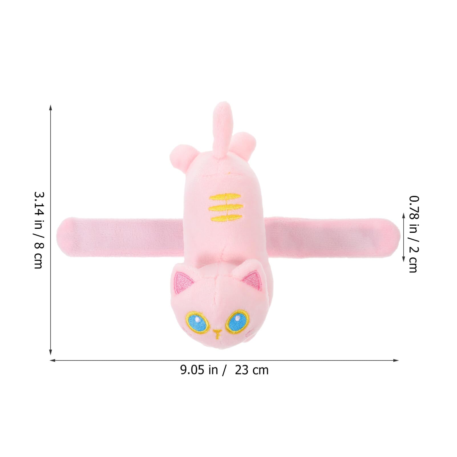 Abaodam Animal Slap Bracelet Cat Slap Bracelet Plush Stuffed Animal Hugger Snap Wrist Band for Kids Birthday Party Pink