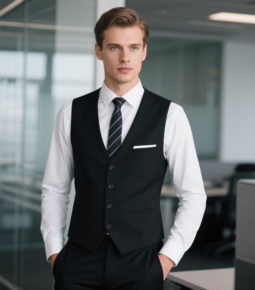 Set di 2 pantaloni da uomo slim fit, per l'estate, la spiaggia, il matrimonio, il testimone dello sposo