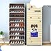 Étagère à chaussures multi-couches pour dortoir, porte de maison, housse de ceinture en tissu, armoire à chaussures Shoemaker-dog 9L (fermeture Éclair)