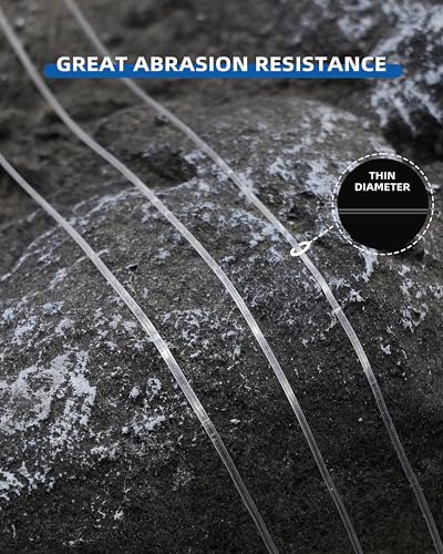 Image of BLUEWING Monofilament Fishing Line Clear Mono Fish Wire Thin Diameter String 6-400 lbs, 50-3000 Yards