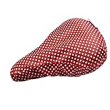 FISCHER Satteldecke Funda para sillín, Mujer, Rojo y Blanco con Lunares, Normal