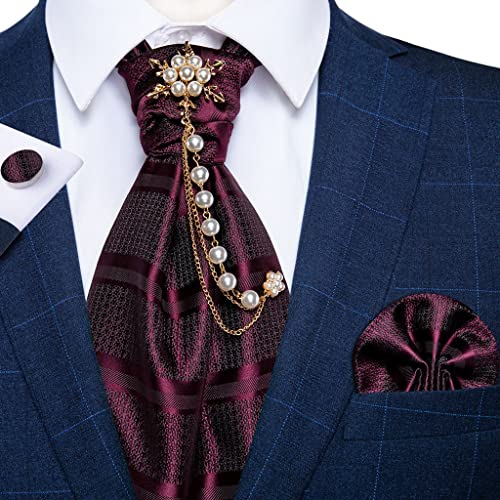 Set de corbata y accesorios formales de seda para hombre miniatura 1