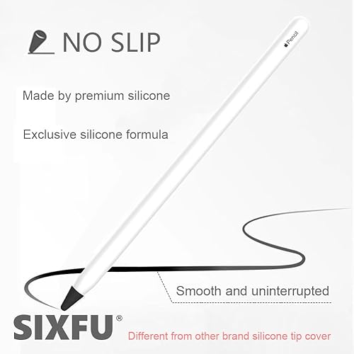 Vista 16 de Puntas de repuesto para Apple Pencil de 2ª generación, puntas de lápiz SIXFU con cubierta silenciosa para Apple iPencil 2/1 Gen Apple Pen Tips