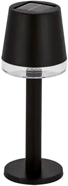 Lámpara Solar de Mesa LED Negro - Iluminación Sostenible Interior/Exterior