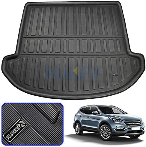 For Santa Fe 7 Seats 2013 2014 2015 2016 2017 2018 Tailored Boot Liner Cargo Tray Rear Trunk Liner Floor Mat Sheet Carpet Luggage Tray Waterproof