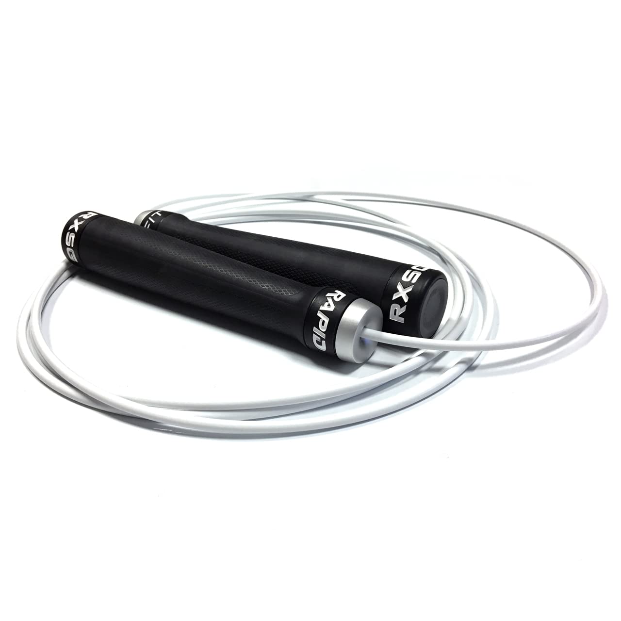 RX Smart Gear RapidFit Jump Rope | Adjustable Jumping Rope w/Ergonomic Dual Bearing Handles, Fitness Skipping Rope for Exercise, Workout, Sports Training