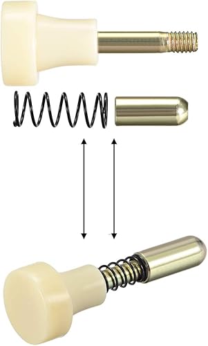 Miniatura 3 de uxcell Pestillos de émbolo cargados por resorte de 0.248in de diámetro, 0.020in de diámetro, resorte de 1.693in de longitud total, 4 piezas