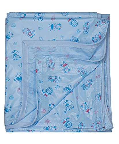 Mothers Choice Bed Protecting Mat Mattress Protector, Waterproof Bed Sheet PVC Plastic Bed Protector- Pack Of 1 (Blue)