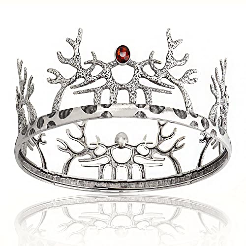 Couronne royale rétro en bois de cerf ornement de tête haut de gamme