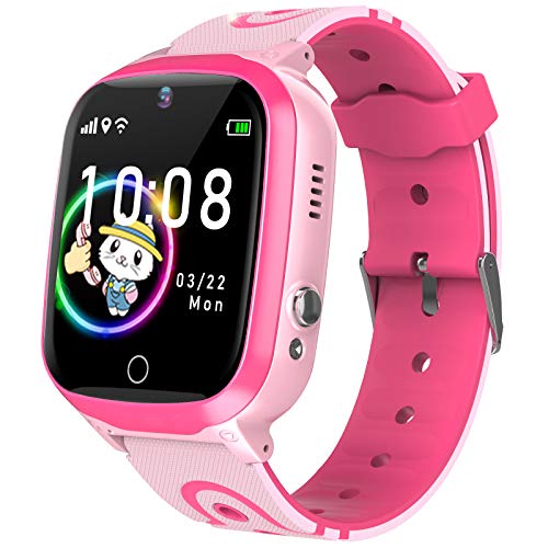 Kids Smart Watch for Boys Girls-Kids Smartwatch with Call SOS 7 Games Alarm Clock Camera Calculator Music Player Watch Touch Screen Children Smart Watch Birthday Gifts for Kids Age 4-12