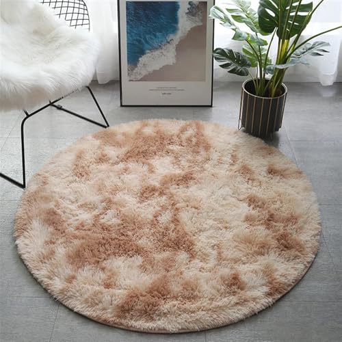 Tapis rond en peluche mignon pour réchauffer les pieds 60cm - 5
