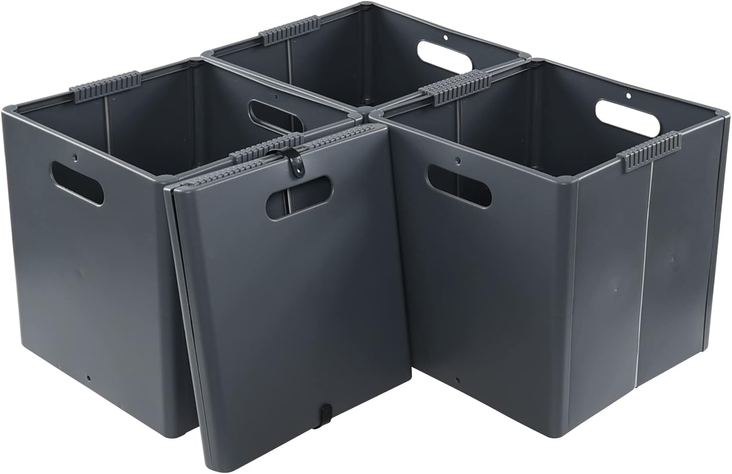 Lesbye Set of 4 Foldable Storage Cube, Plastic Collapsible Cube ...