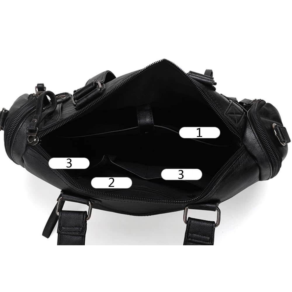 Bolso de mano y bolso de mano de piel sintética para viaje, bolso de hombro