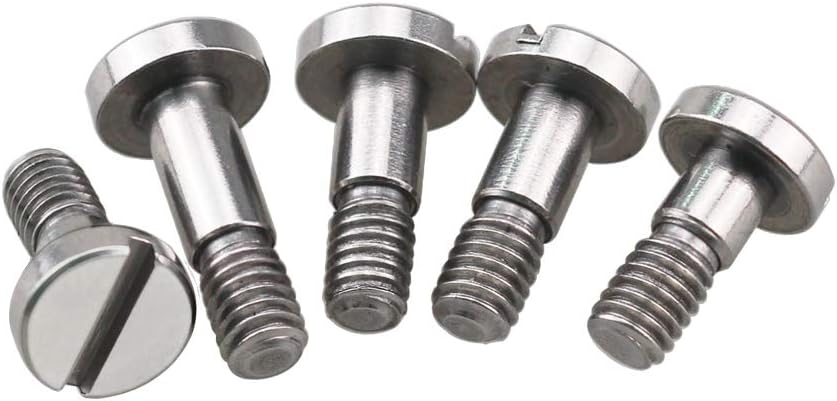 M5 Stainless Steel Shoulder Screw Plain Finish Flat Head Screw Screws Slotted Head Partially Threaded Metric (Pack of 10) SD5*SL10-M5*TL8