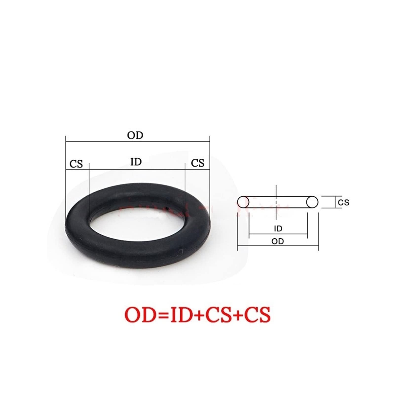 Grosor/CS 1mm Anillo De Goma NBR Sellado Junta Tórica Junta Tórica Arandela De Aceite Juntas De Anillo De Goma De Nitrilo 0,5mm-188mm (Size : 222x220x1 mm)